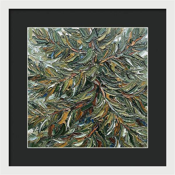 Conifer Tree In Palette Knife Style
