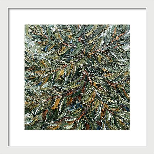 Conifer Tree In Palette Knife Style