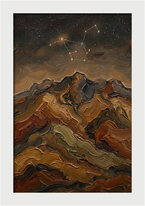 Constellation Over Dark Mountains