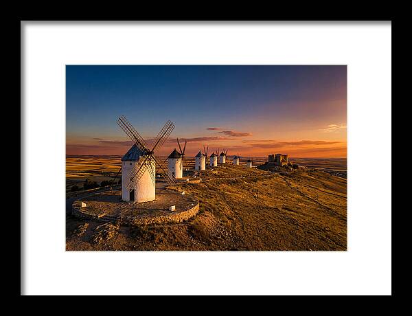Consuegra Windmills At Sunset