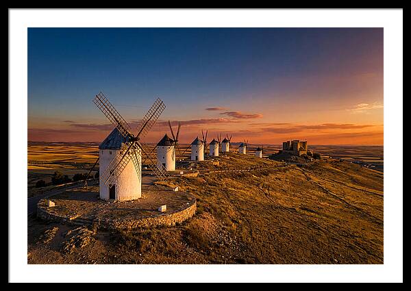 Consuegra Windmills At Sunset