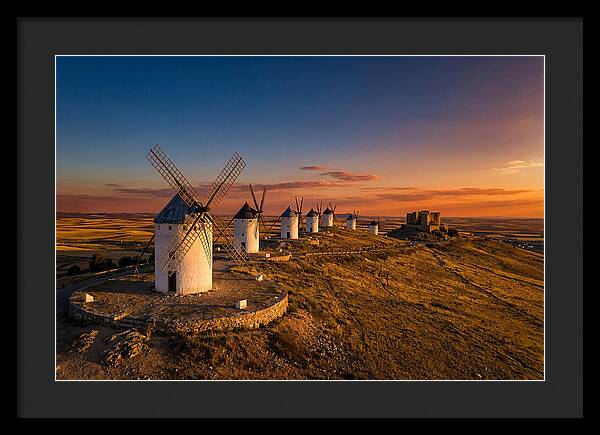 Consuegra Windmills At Sunset