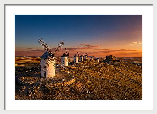 Consuegra Windmills At Sunset