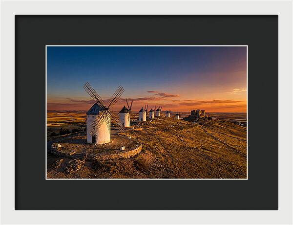 Consuegra Windmills At Sunset