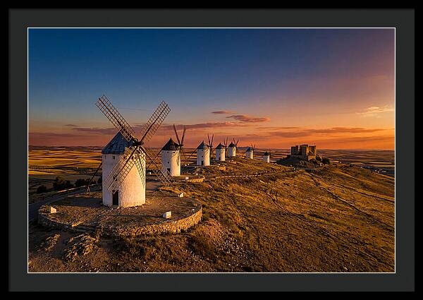 Consuegra Windmills At Sunset
