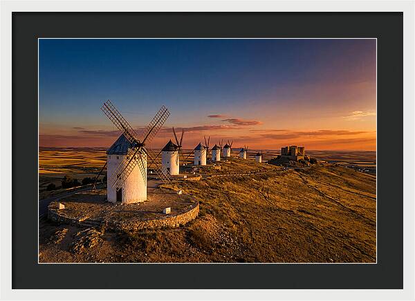 Consuegra Windmills At Sunset