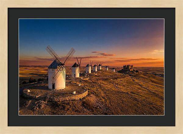 Consuegra Windmills At Sunset