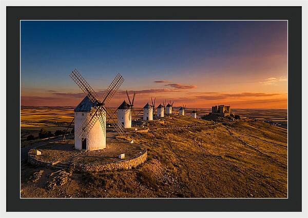 Consuegra Windmills At Sunset