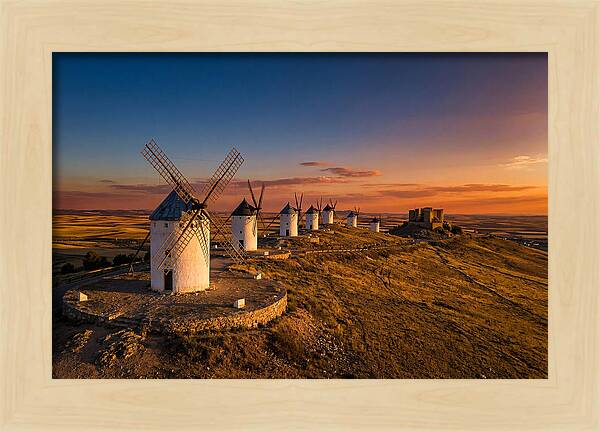 Consuegra Windmills At Sunset
