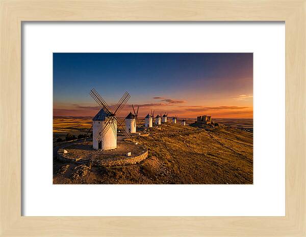 Consuegra Windmills At Sunset