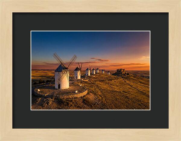 Consuegra Windmills At Sunset