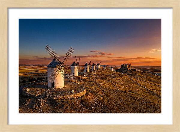 Consuegra Windmills At Sunset