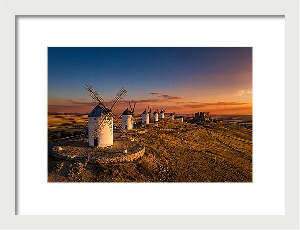 Consuegra Windmills At Sunset