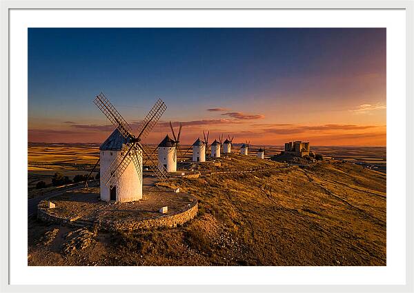 Consuegra Windmills At Sunset