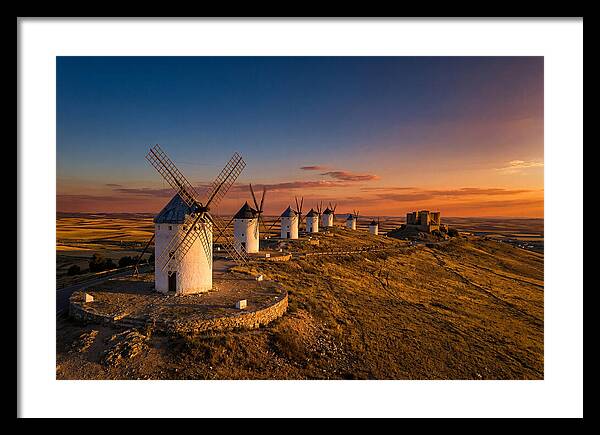Consuegra Windmills At Sunset