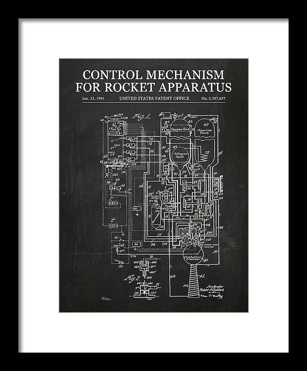 Control Mechanism For Rocket Apparatus Goddard Chalkboard Patent Us2397657