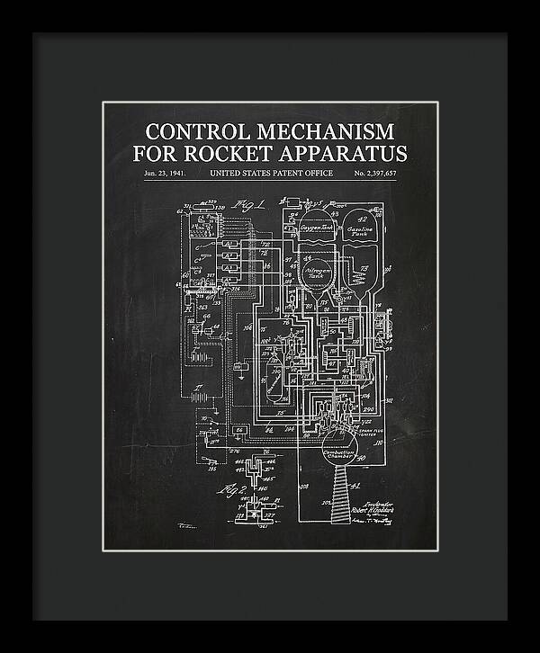 Control Mechanism For Rocket Apparatus Goddard Chalkboard Patent Us2397657