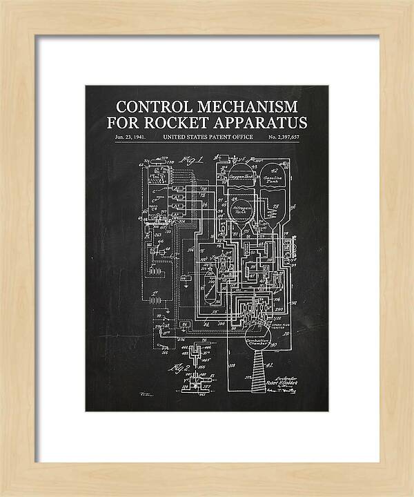 Control Mechanism For Rocket Apparatus Goddard Chalkboard Patent Us2397657