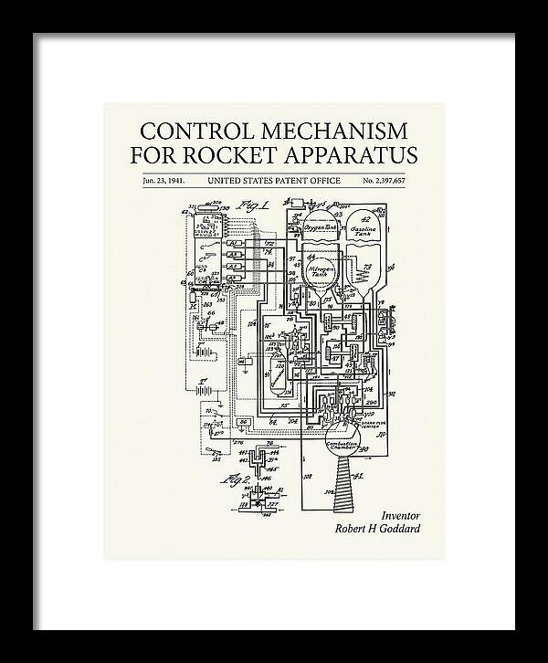 Control Mechanism For Rocket Apparatus Goddard Minimalist Patent Us2397657