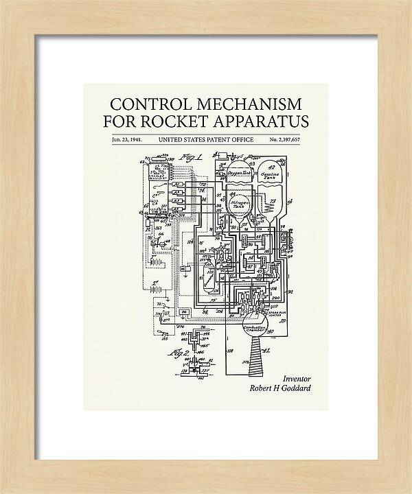 Control Mechanism For Rocket Apparatus Goddard Minimalist Patent Us2397657