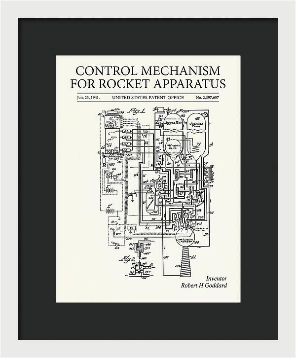 Control Mechanism For Rocket Apparatus Goddard Minimalist Patent Us2397657