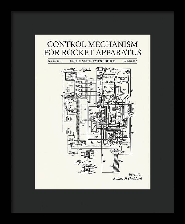 Control Mechanism For Rocket Apparatus Goddard Minimalist Patent Us2397657
