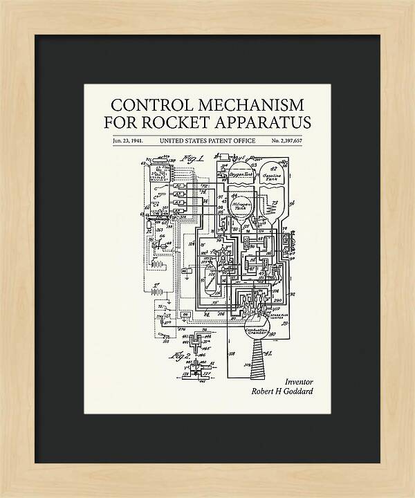 Control Mechanism For Rocket Apparatus Goddard Minimalist Patent Us2397657