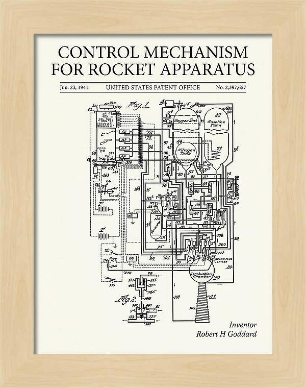 Control Mechanism For Rocket Apparatus Goddard Minimalist Patent Us2397657