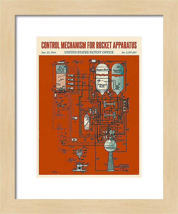 Control Mechanism For Rocket Apparatus Goddard Retro Patent Us2397657