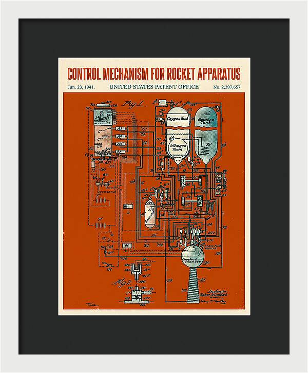 Control Mechanism For Rocket Apparatus Goddard Retro Patent Us2397657