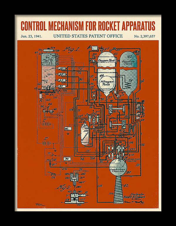 Control Mechanism For Rocket Apparatus Goddard Retro Patent Us2397657