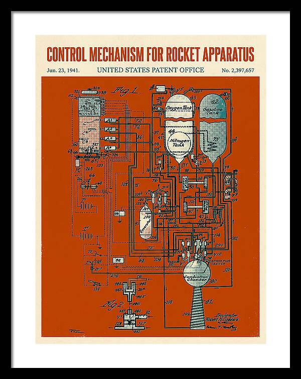 Control Mechanism For Rocket Apparatus Goddard Retro Patent Us2397657