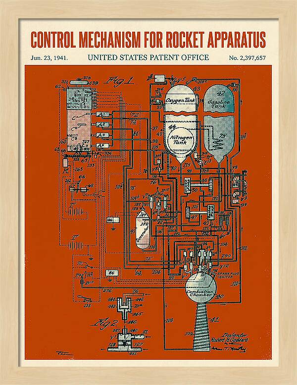 Control Mechanism For Rocket Apparatus Goddard Retro Patent Us2397657