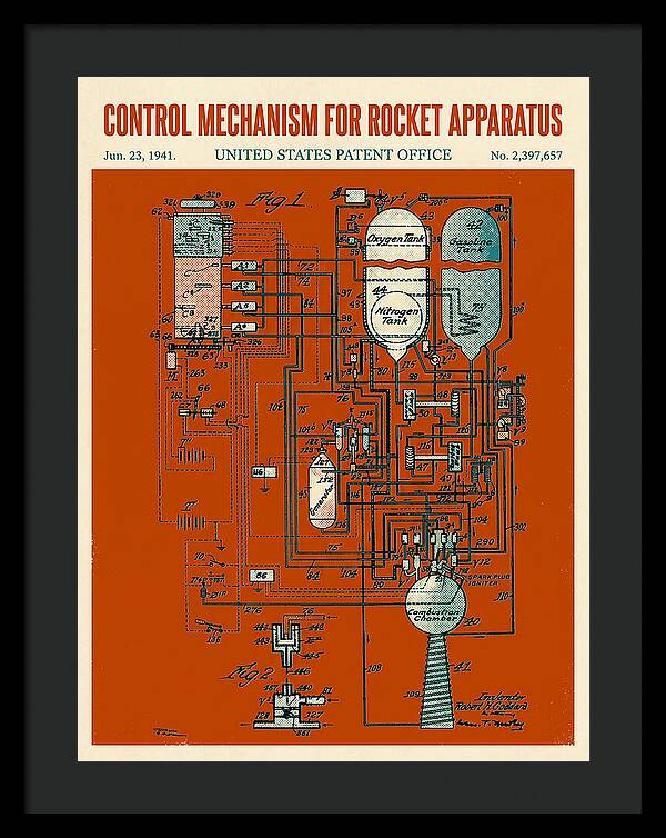 Control Mechanism For Rocket Apparatus Goddard Retro Patent Us2397657