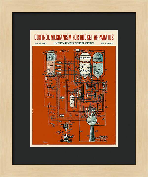 Control Mechanism For Rocket Apparatus Goddard Retro Patent Us2397657