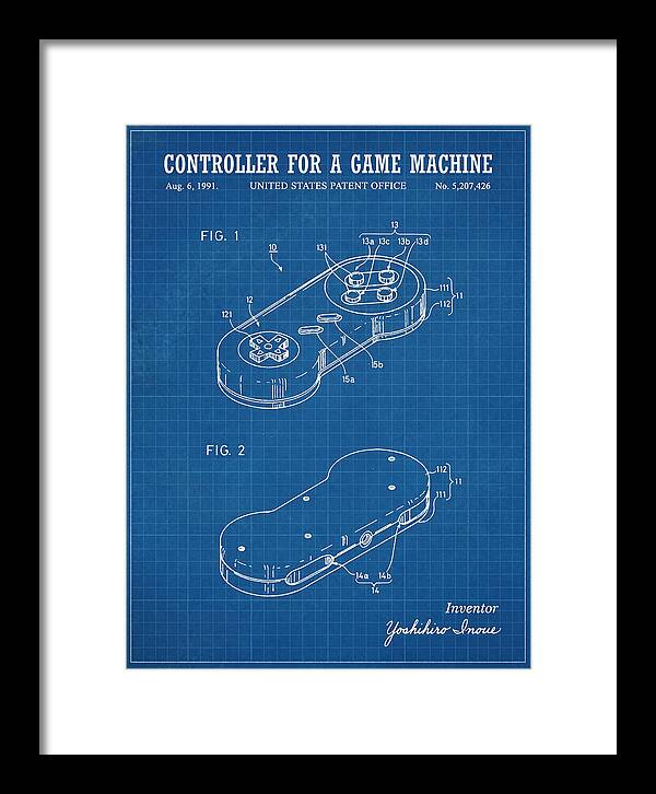 Controller For A Game Machine Super Famicom Blueprint Patent Us5207426a