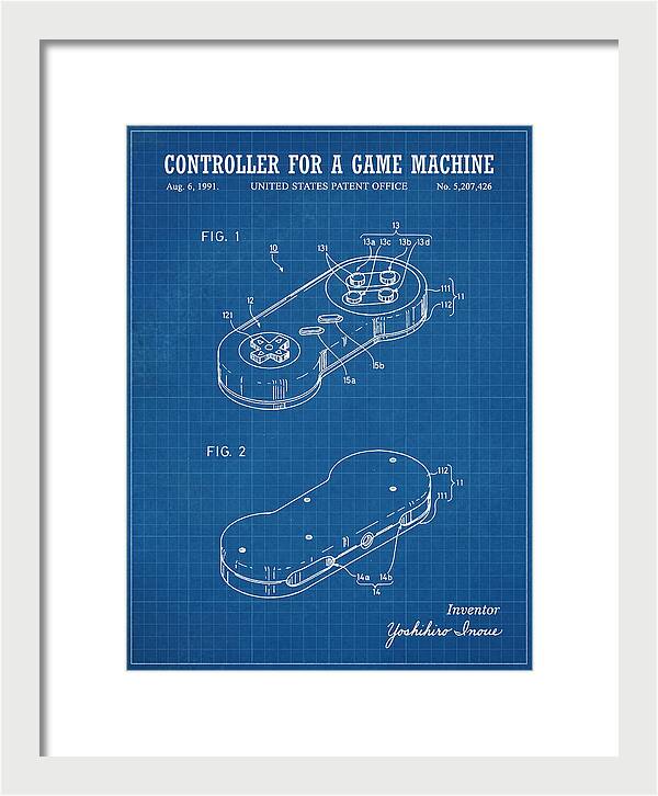 Controller For A Game Machine Super Famicom Blueprint Patent Us5207426a