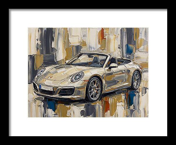Convertible Car In Abstract Palette