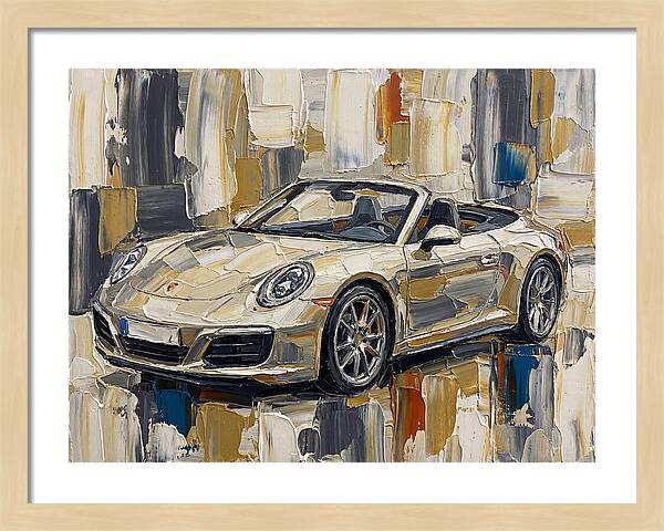 Convertible Car In Abstract Palette