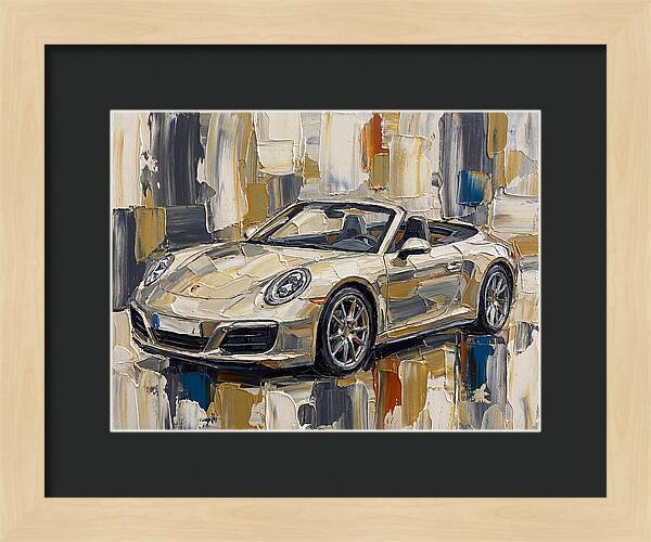Convertible Car In Abstract Palette