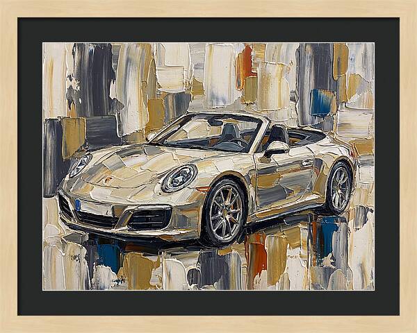 Convertible Car In Abstract Palette
