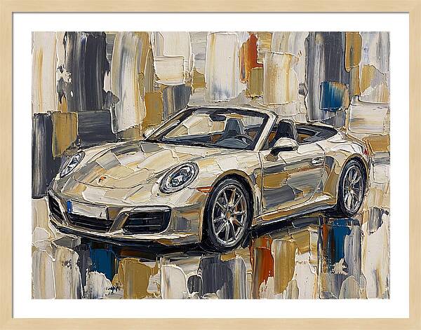 Convertible Car In Abstract Palette