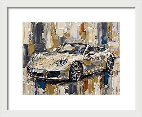Convertible Car In Abstract Palette