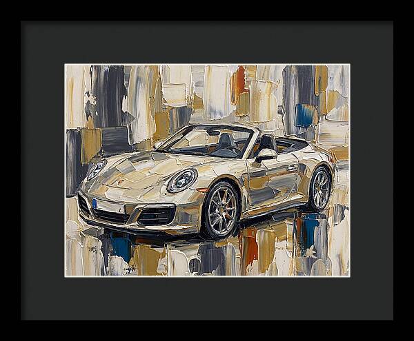 Convertible Car In Abstract Palette