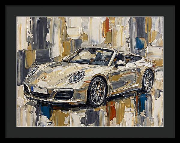 Convertible Car In Abstract Palette