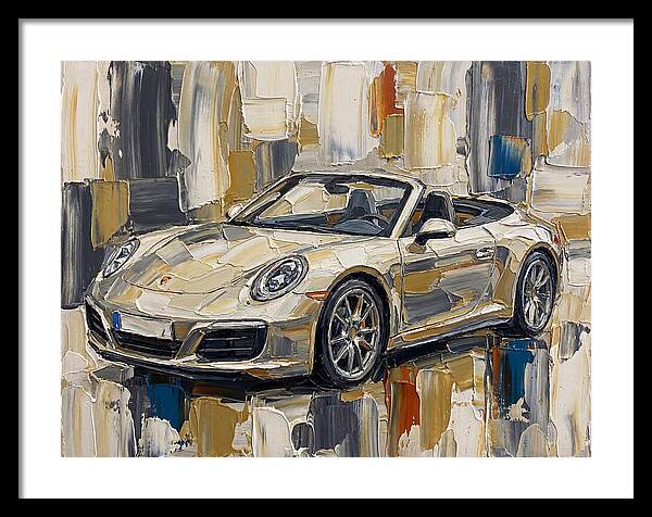 Convertible Car In Abstract Palette