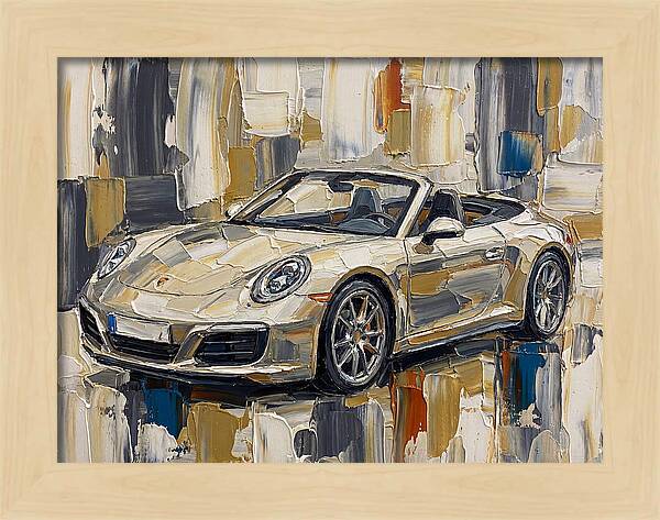 Convertible Car In Abstract Palette