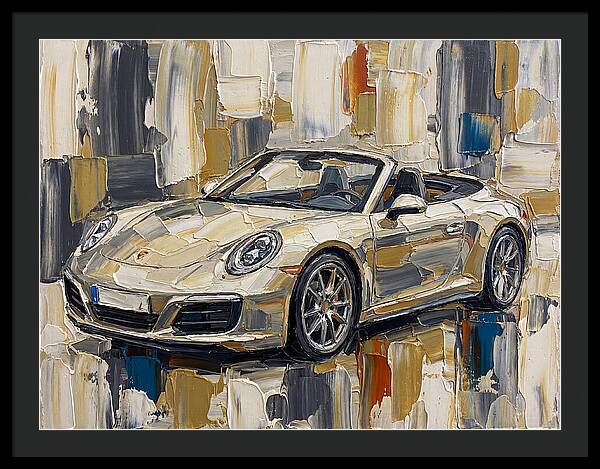 Convertible Car In Abstract Palette