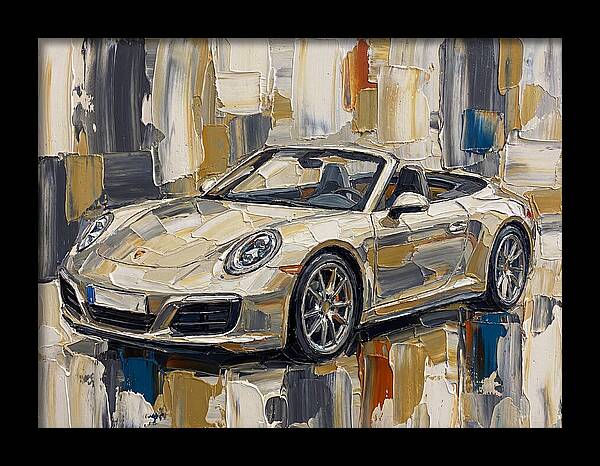 Convertible Car In Abstract Palette