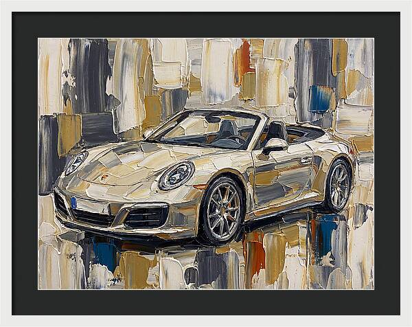 Convertible Car In Abstract Palette